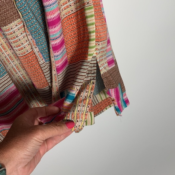 Rose & Olive Patchwork Printed Wide Leg Pants Women’s Size Medium - Picture 4 of 9